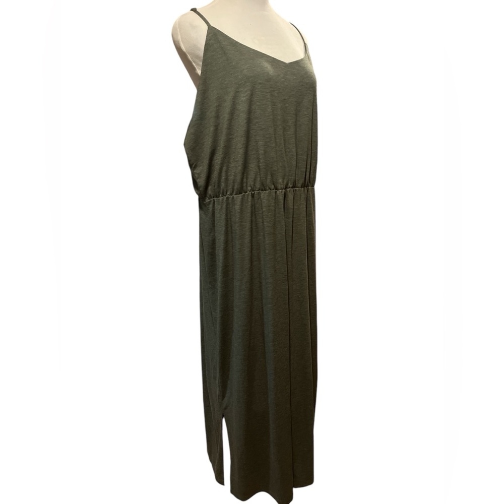 🛍️# 2578 NWT OLD NAVY Jersey Dark Gray Spagetti Strap Maxi Dress